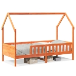 Giroletto Casetta Bambini Marrone Cera 90x200 cm Massello Pino