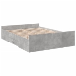 Giroletto Cassetti Grigio Cemento 135x190 cm Legno Multistrato