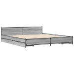 Giroletto Cassetti Grigio Sonoma 200x200 cm Legno Multistrato