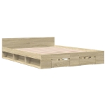 Giroletto Cassetti Rovere Sonoma 135x190 cm Legno Multistrato