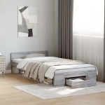 Giroletto Cassetto Grigio Sonoma 90x190 cm Legno Multistrato