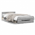 Giroletto Cassetto Grigio Sonoma 90x200 cm Legno Multistrato