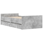 Giroletto con Cassetti Grigio Cemento 75x190 cm Small Single