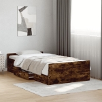 Giroletto con Cassetti Rovere Fumo 90x190 cm Legno Multistrato