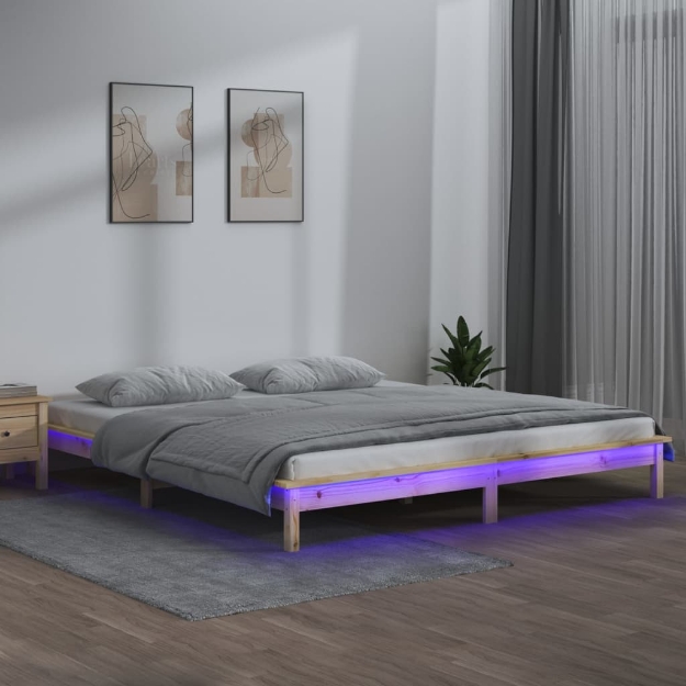 Giroletto con LED 120x190 cm Small Double in Legno Massello