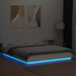 Giroletto con Luci LED Bianco 150x200 cm in Legno Multistrato