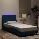 Giroletto con Luci LED Blu 90x200 cm in Velluto