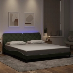 Giroletto con Luci LED Grigio Chiaro 180x200 cm in Velluto