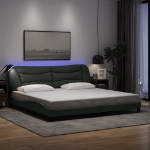 Giroletto con Luci LED Grigio Scuro 200x200 cm in Tessuto