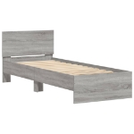 Giroletto con Testiera Grigio Sonoma 75x190cm Legno Multistrato