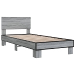 Giroletto Grigio Sonoma 100x200 cm Legno Multistrato e Metallo