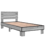 Giroletto Grigio Sonoma 100x200 cm Legno Multistrato e Metallo