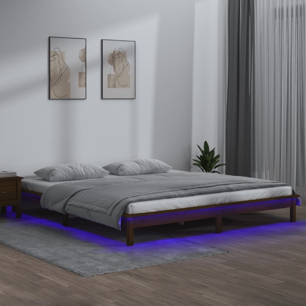 Giroletto LED Ambra 120x190 cm Small Double Legno Massello