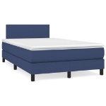 Letto a Molle con Materasso e LED Blu 120x190 cm in Tessuto