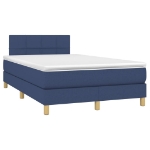 Letto a Molle con Materasso e LED Blu 120x190 cm in Tessuto