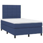 Letto a Molle con Materasso e LED Blu 120x190 cm in Tessuto