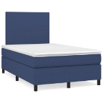 Letto a Molle con Materasso e LED Blu 120x190 cm in Tessuto