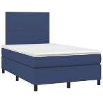 Letto a Molle con Materasso e LED Blu 120x190 cm in Tessuto