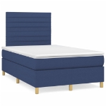 Letto a Molle con Materasso e LED Blu 120x190 cm in Tessuto