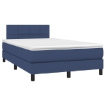 Letto a Molle con Materasso e LED Blu 120x190 cm in Tessuto