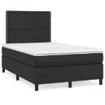 Letto a Molle con Materasso e LED Nero 120x190 cm in Similpelle