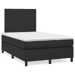 Letto a Molle con Materasso e LED Nero 120x190 cm in Similpelle