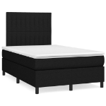 Letto a Molle con Materasso e LED Nero 120x190 cm in Tessuto