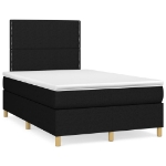 Letto a Molle con Materasso e LED Nero 120x190 cm in Tessuto