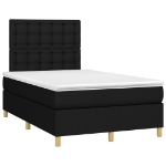 Letto a Molle con Materasso e LED Nero 120x190 cm in Tessuto