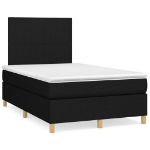 Letto a Molle con Materasso e LED Nero 120x190 cm in Tessuto