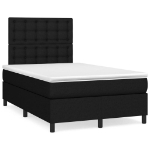 Letto a Molle con Materasso e LED Nero 120x190 cm in Tessuto