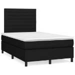 Letto a Molle con Materasso e LED Nero 120x190 cm in Tessuto