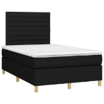 Letto a Molle con Materasso e LED Nero 120x200cm in Tessuto