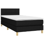 Letto a Molle con Materasso e LED Nero 90x190 cm in Tessuto