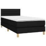 Letto a Molle con Materasso e LED Nero 90x190 cm in Tessuto