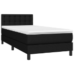 Letto a Molle con Materasso e LED Nero 90x190 cm in Tessuto