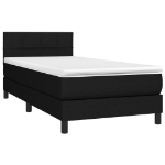 Letto a Molle con Materasso e LED Nero 90x190 cm in Tessuto