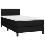 Letto a Molle con Materasso e LED Nero 90x190 cm in Tessuto