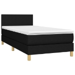 Letto a Molle con Materasso e LED Nero 90x190 cm in Tessuto