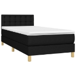 Letto a Molle con Materasso e LED Nero 90x190 cm in Tessuto