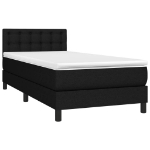 Letto a Molle con Materasso e LED Nero 90x200 cm in Tessuto