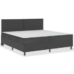 Letto a Molle Grigio Scuro in Tessuto 200x200 cm