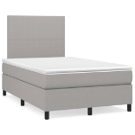 Letto a Molle Materasso e LED Grigio Chiaro 120x190 cm Tessuto