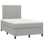 Letto a Molle Materasso e LED Grigio Chiaro 120x190 cm Tessuto