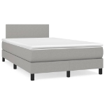 Letto a Molle Materasso e LED Grigio Chiaro 120x190 cm Tessuto