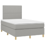 Letto a Molle Materasso e LED Grigio Chiaro 120x190 cm Tessuto