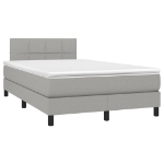 Letto a Molle Materasso e LED Grigio Chiaro 120x190 cm Tessuto