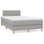 Letto a Molle Materasso e LED Grigio Chiaro 120x190 cm Tessuto