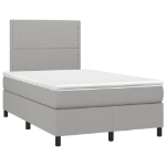 Letto a Molle Materasso e LED Grigio Chiaro 120x190 cm Tessuto