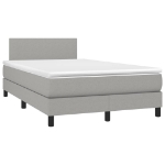 Letto a Molle Materasso e LED Grigio Chiaro 120x200 cm Tessuto